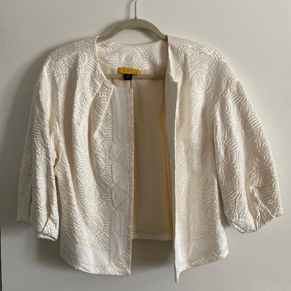 SoCa by St. John Women Coats & Jackets Ivory Cropped Medium - Picture 2 of 5